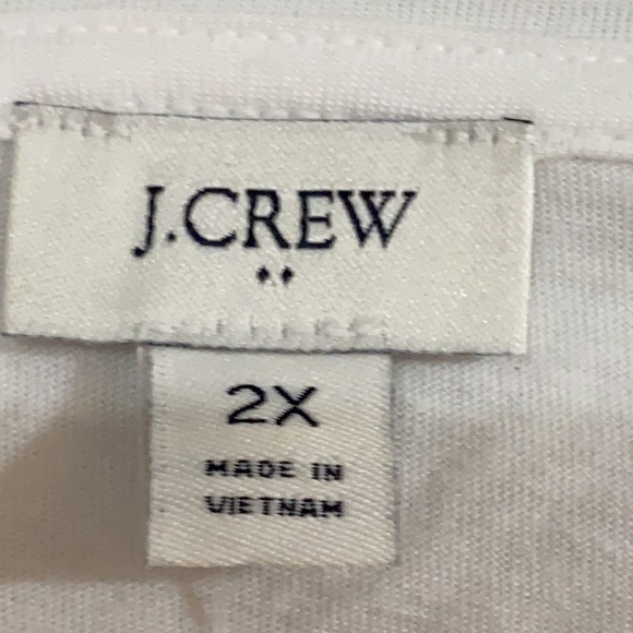 New J Crew white T Shirt size 2X - Picture 2 of 8